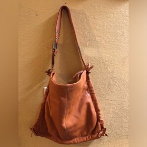 Nuovedive Tan Leather Hobo Bag